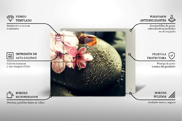 Copertura piano induzione Fiori pietre zen