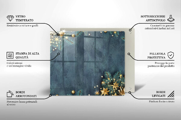 Copri piano cucina decorazioni natalizie