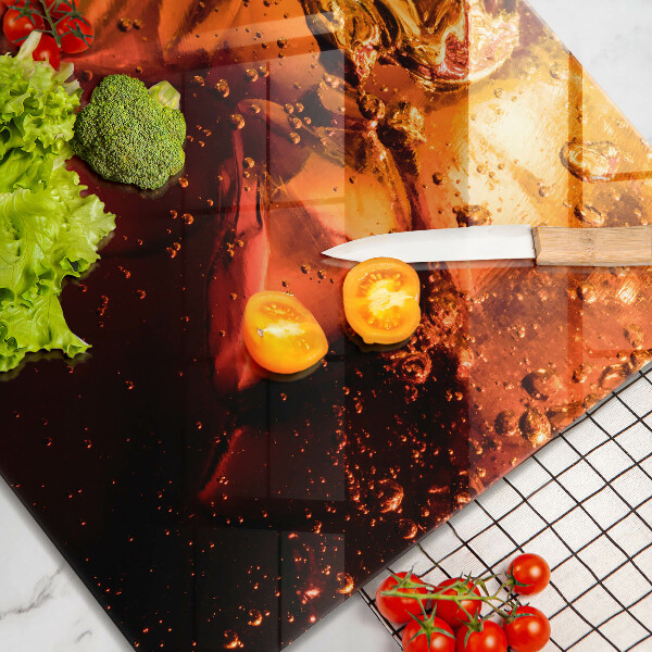 Copri piano cucina Bevanda alla cola con ghiaccio