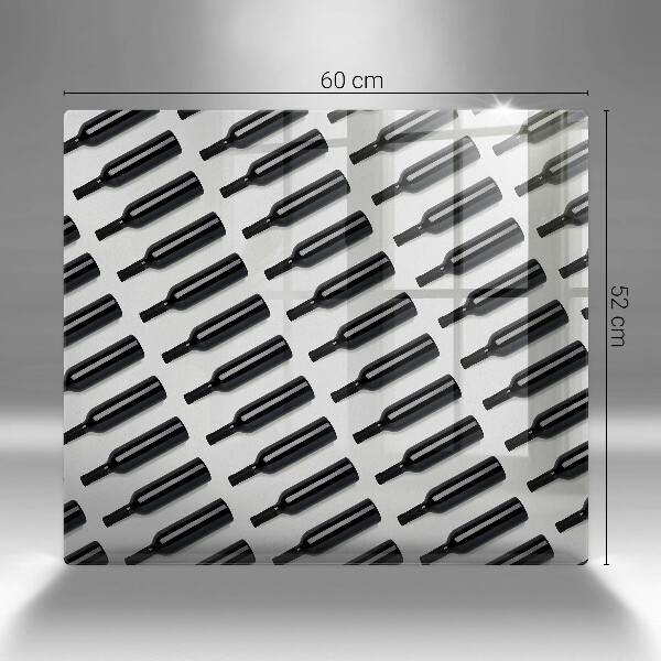 Copri piano cucina Bottiglie di vino nere