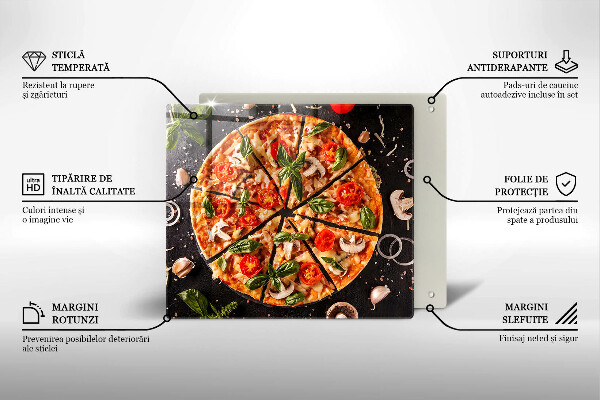 Copri piano cucina Pizza ai funghi