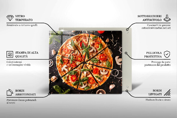 Copri piano cucina Pizza ai funghi