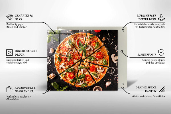 Copri piano cucina Pizza ai funghi