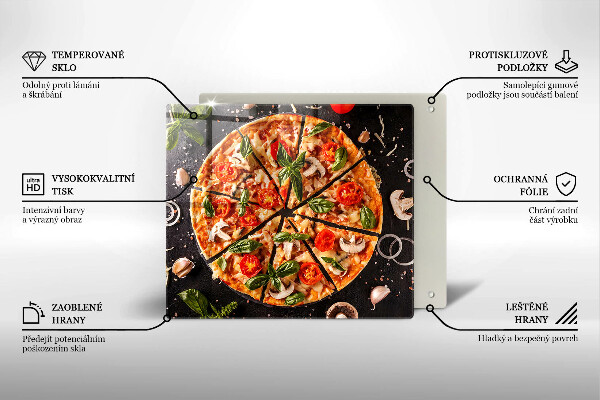 Copri piano cucina Pizza ai funghi