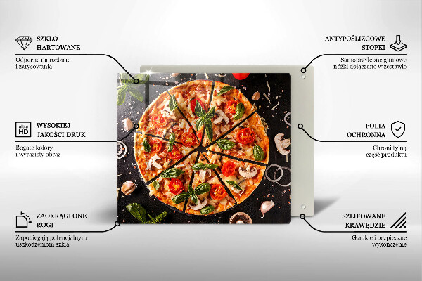 Copri piano cucina Pizza ai funghi