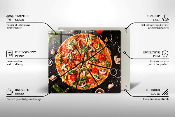 Copri piano cucina Pizza ai funghi