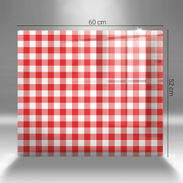 Copertura piano induzione Motivo a quadretti rossi e bianchi