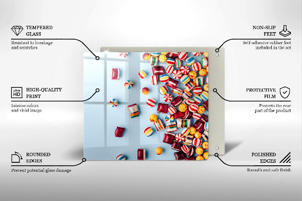 Copri piano cottura Caramelle colorate