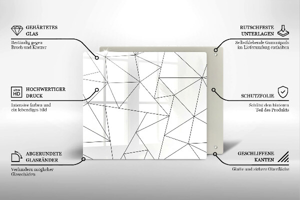 Copri piano cottura Triangoli bianchi