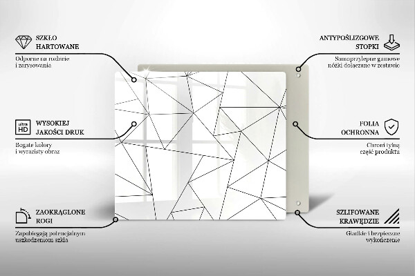 Copri piano cottura Triangoli bianchi