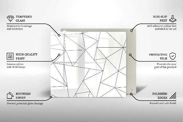 Copri piano cottura Triangoli bianchi