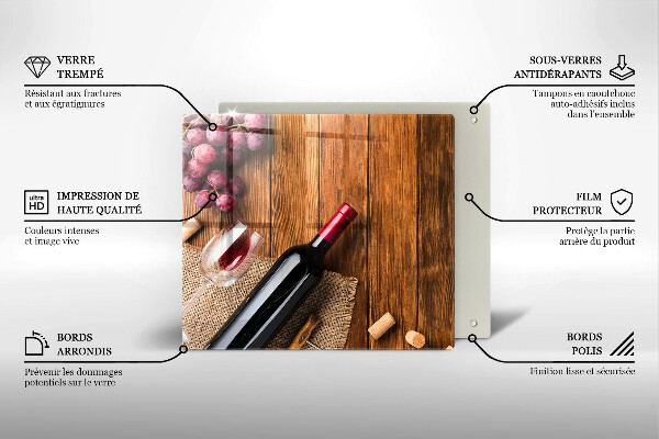 Copertura piano cottura Una bottiglia di vino rosso