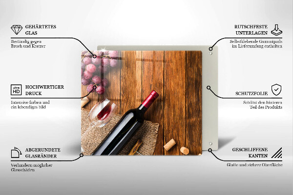 Copertura piano cottura Una bottiglia di vino rosso