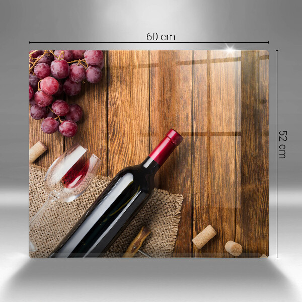 Copertura piano cottura Una bottiglia di vino rosso