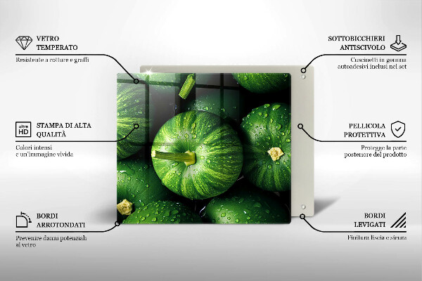Copertura piano cottura Zucche verdi