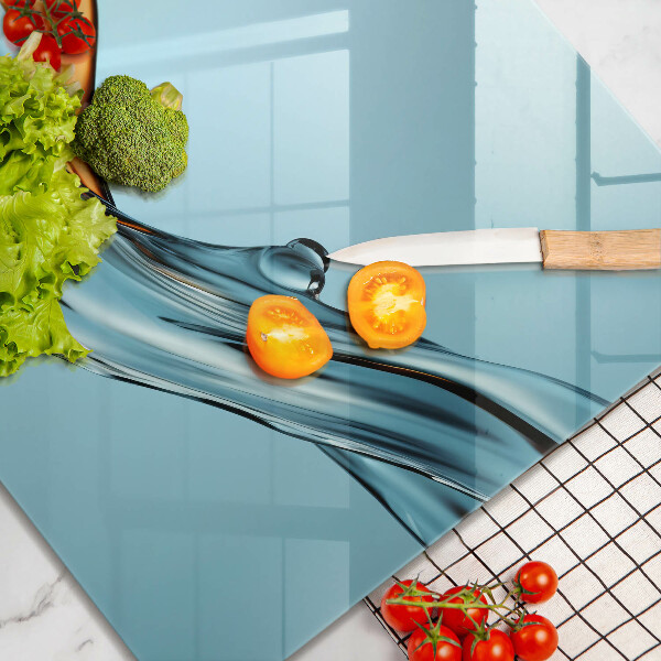 Copertura piano induzione Acqua su sfondo blu