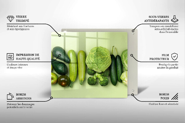Copertura piano induzione Frutta e verdura verde