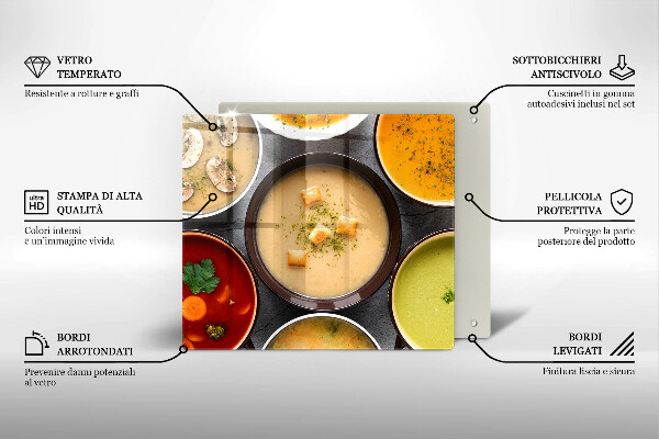 Copertura piano induzione Zuppe colorate