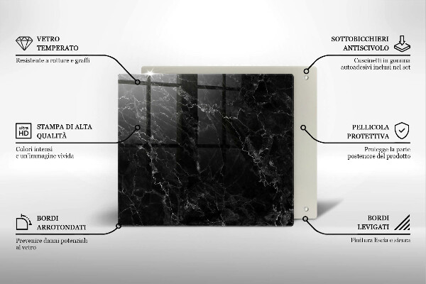 Copertura piano induzione Marmo elegante