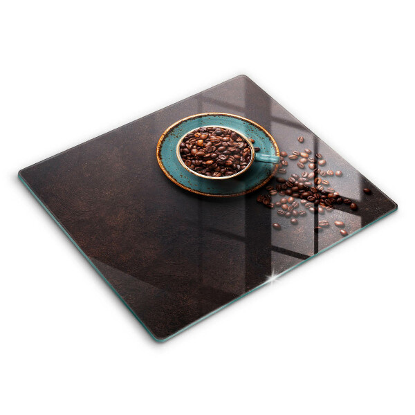 Proteggi piano induzione Una tazza di chicchi di caffè