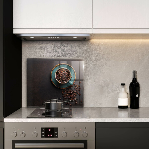 Proteggi piano induzione Una tazza di chicchi di caffè