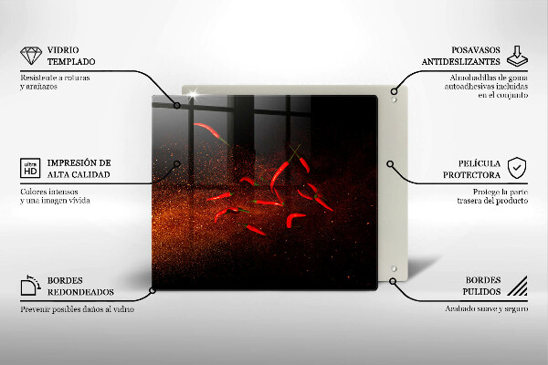 Copertura piano induzione Peperoncini piccanti