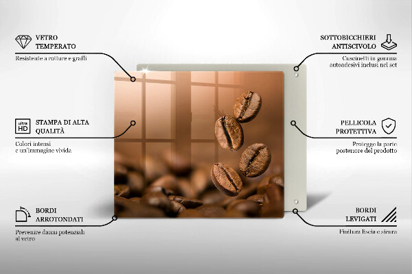 Copertura piano induzione Chicchi di caffè