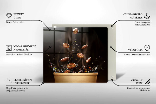 Copertura piano induzione Chicchi di caffè caldi