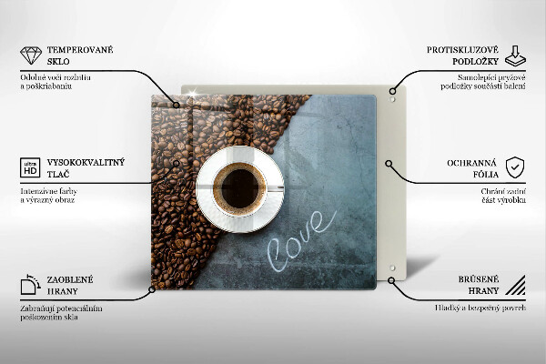 Copertura piano induzione Chicchi e tazza di caffè