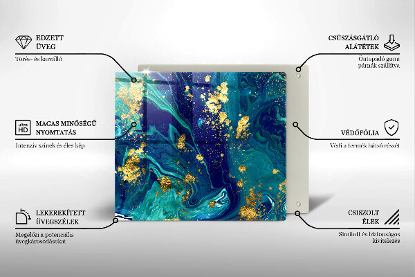 Copri piano cottura Astrazione con l'oro