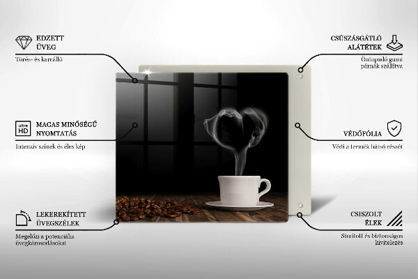 Copri piano cottura Cuore della tazza di caffè