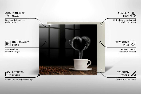 Copri piano cottura Cuore della tazza di caffè