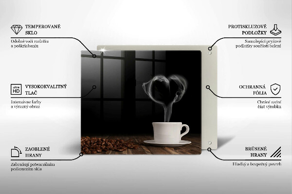 Copri piano cottura Cuore della tazza di caffè