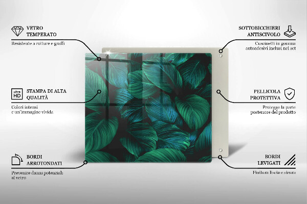Copertura piano induzione Foglie della giungla