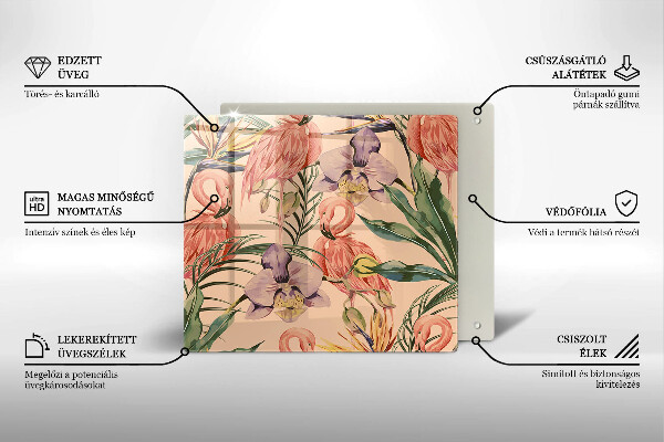 Copri piano cottura Illustrazione dei fenicotteri