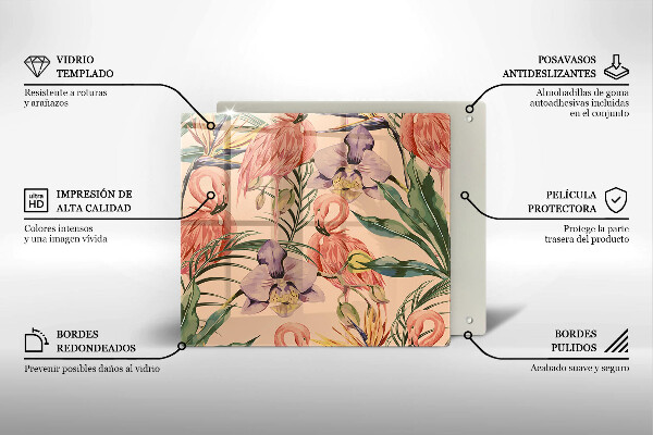 Copri piano cottura Illustrazione dei fenicotteri