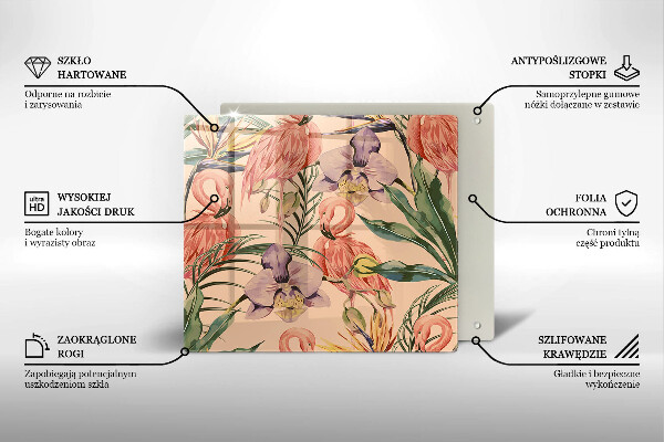 Copri piano cottura Illustrazione dei fenicotteri