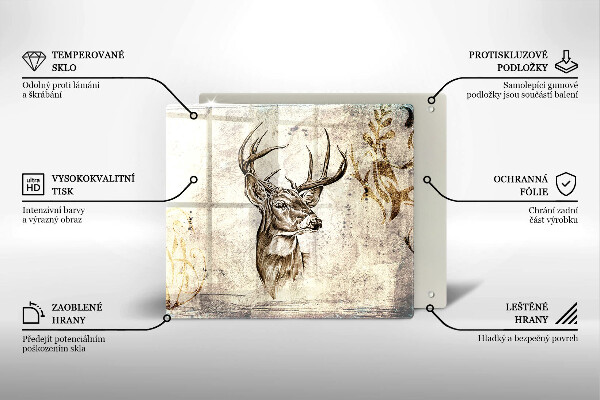 Copri piano cottura Illustrazione degli animali dei cervi