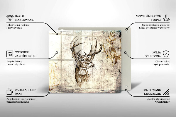 Copri piano cottura Illustrazione degli animali dei cervi