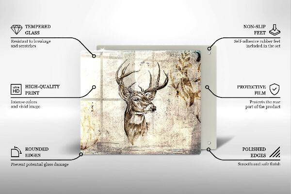 Copri piano cottura Illustrazione degli animali dei cervi