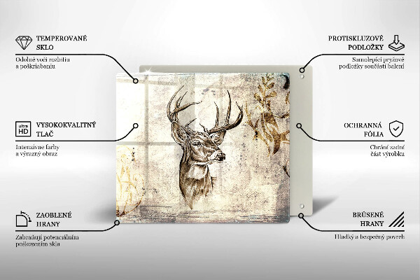 Copri piano cottura Illustrazione degli animali dei cervi