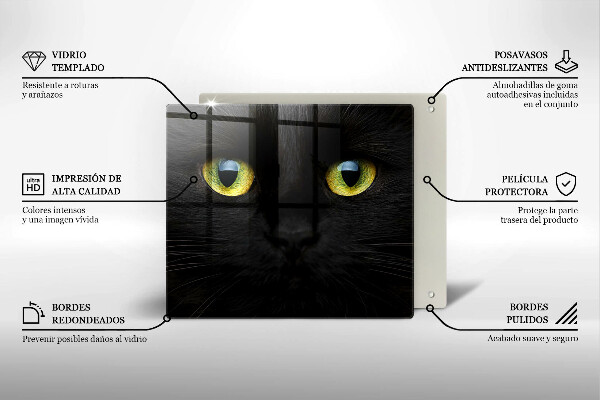 Copri piano cottura Occhi di gatto animale