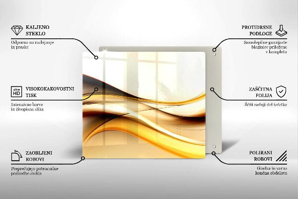 Copri piano cottura Linee di fumo astratte