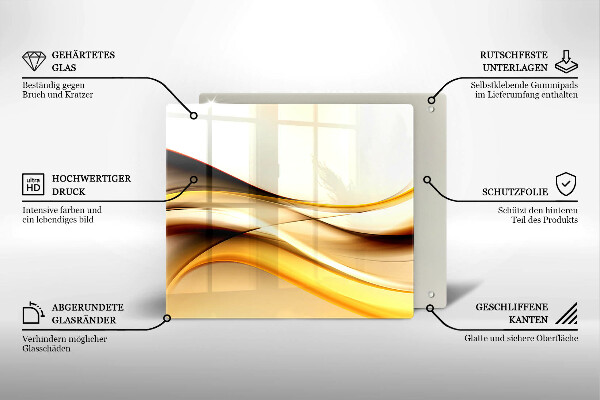 Copri piano cottura Linee di fumo astratte