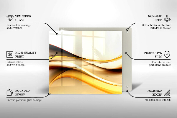 Copri piano cottura Linee di fumo astratte