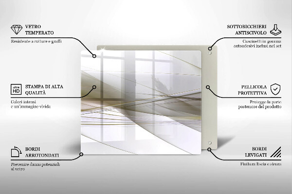 Copri piano cottura Disegno di linee astratte