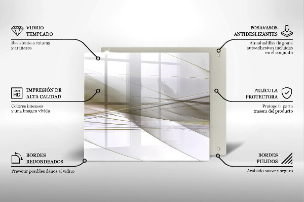 Copri piano cottura Disegno di linee astratte