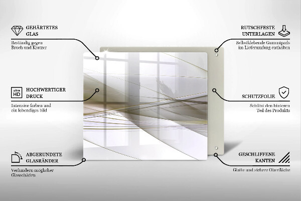 Copri piano cottura Disegno di linee astratte