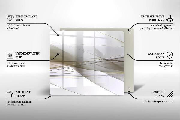 Copri piano cottura Disegno di linee astratte