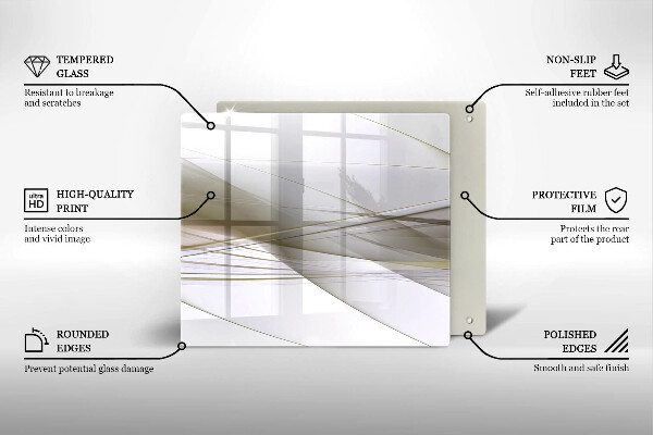 Copri piano cottura Disegno di linee astratte